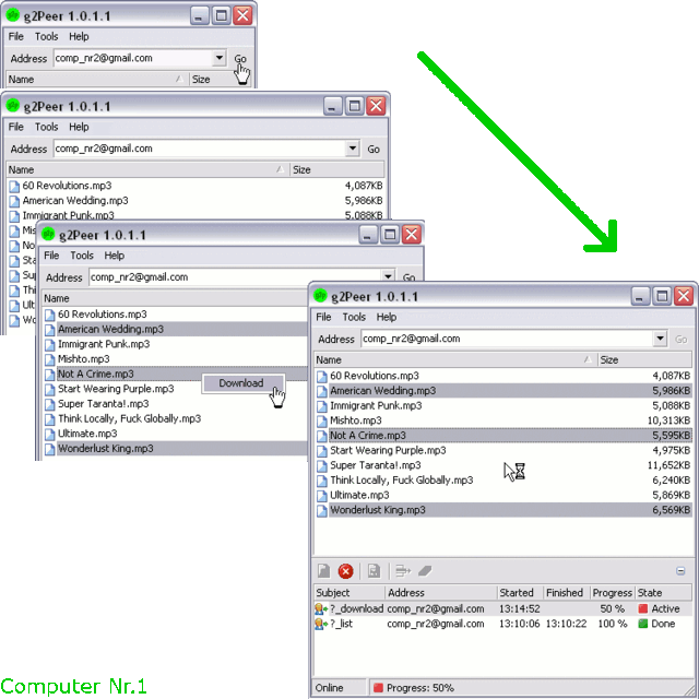 g2Peer - Share Files on Your PC Through Gmail