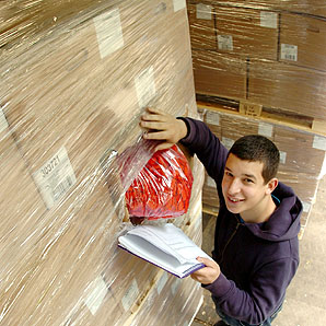 Lego counter Charlie Hyland takes delivery of 3,500,000 bricks at Denbies Wine Estate