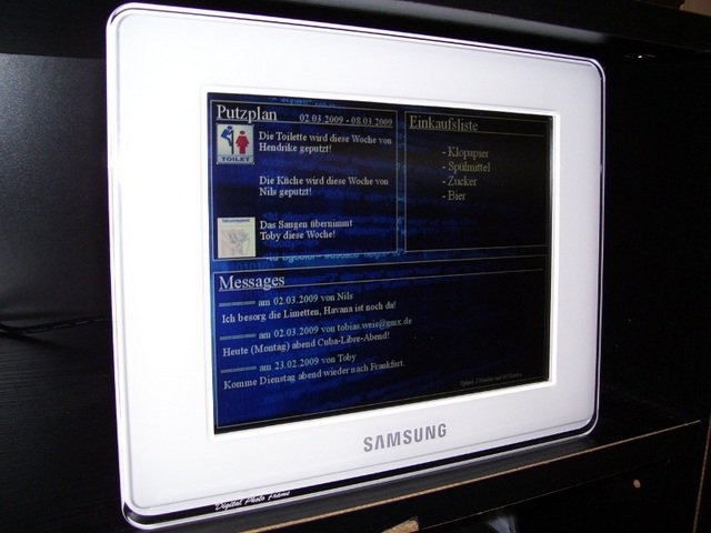 Transformer un simple cadre photo numérique en Information Media Center samsungrahmen Transformer un simple cadre photo numérique en Information Media Center